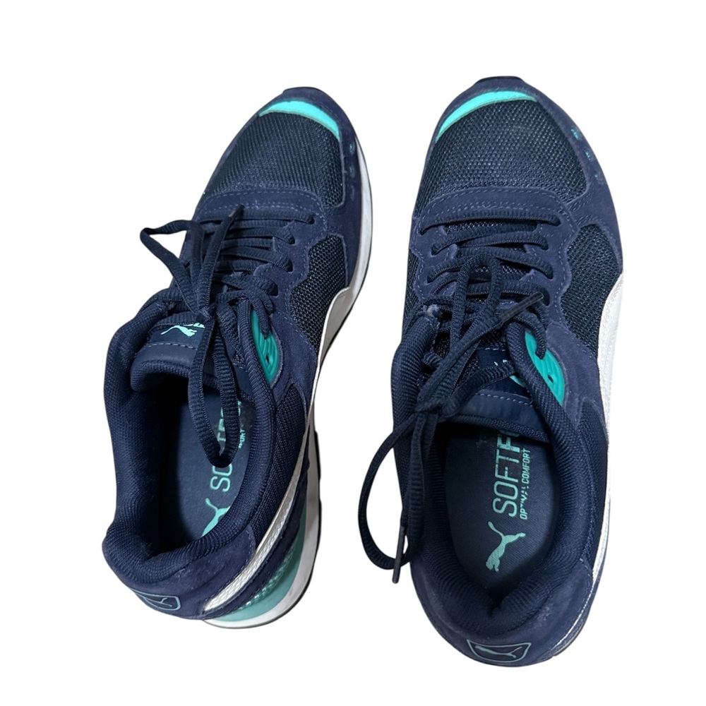 Puma Dark Blue and Aqua Athletic Shoes